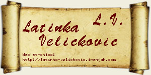 Latinka Veličković vizit kartica
